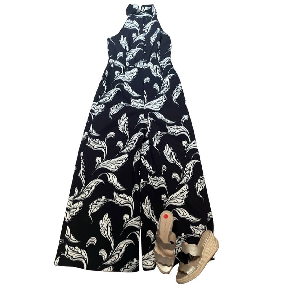 Amur | Size 4 | Black & White Floral Rana Jumpsuit